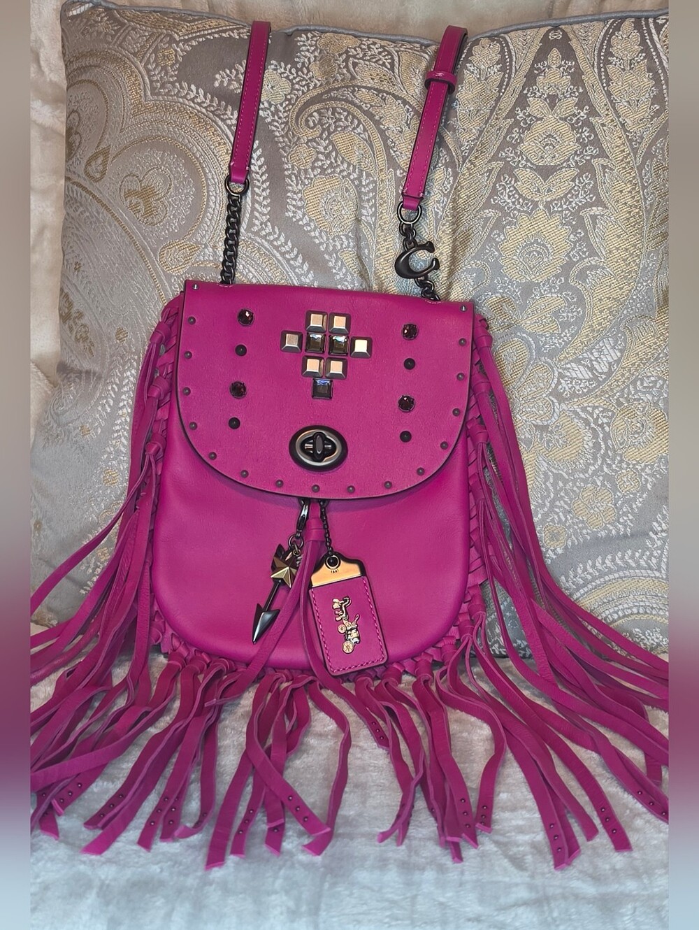 COACH 1941 FRINGE SADDLE BAG